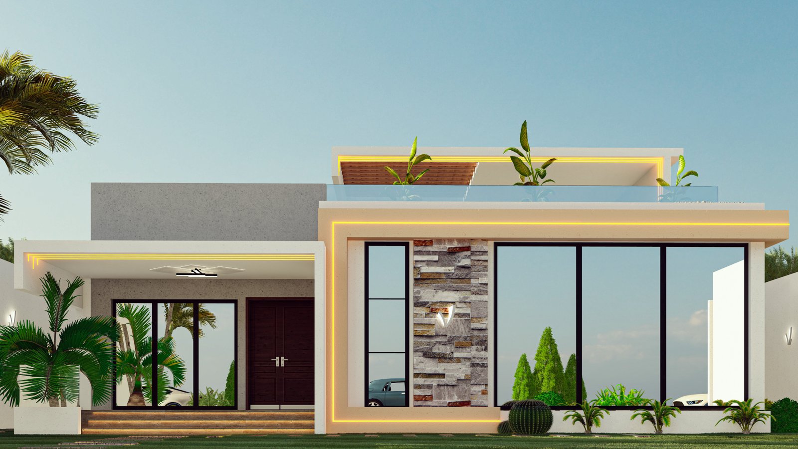 Piscine et terrasse - Villa N'Djamena