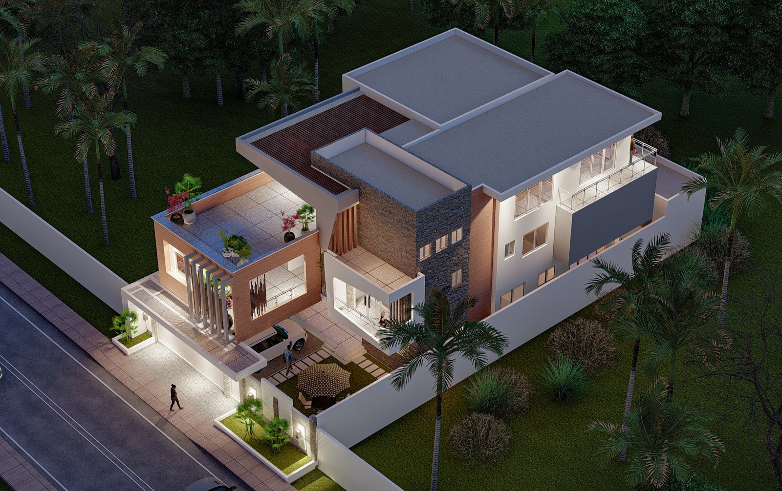 Piscine et terrasse - Villa N'Djamena